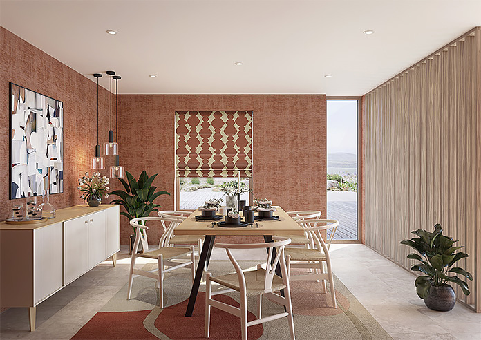 Construct, Burnt Orange - Twist&Fit Roman Blind - Image 8